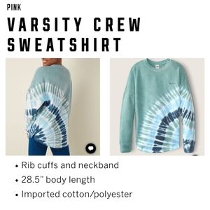 Last chance! Victoria secret pink crew sweatshirt